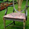 Fancy side chair striping detail